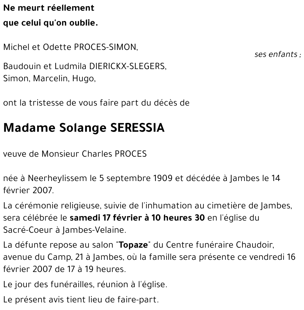 Solange SERESSIA