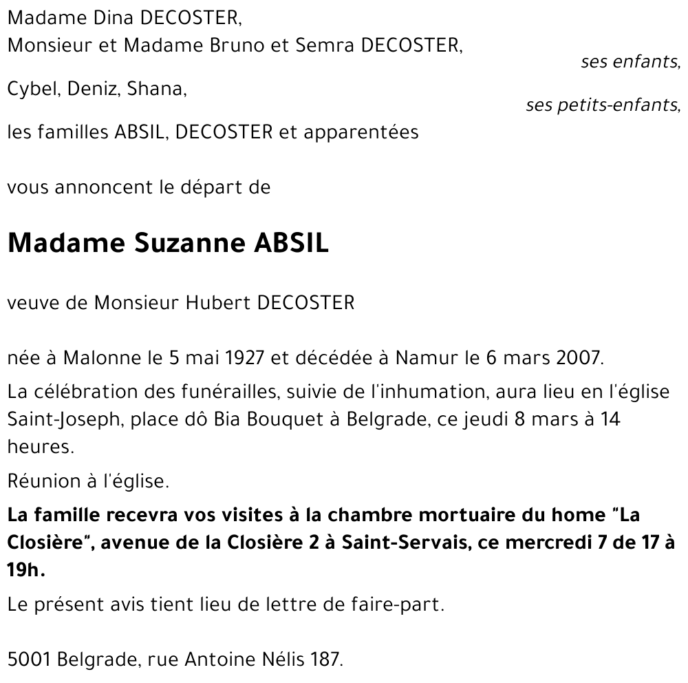 Suzanne ABSIL