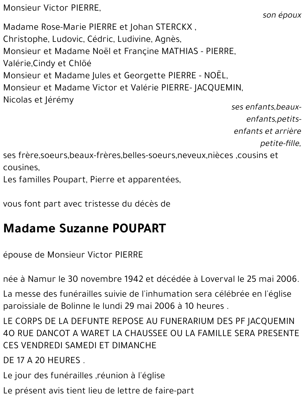 Suzanne POUPART
