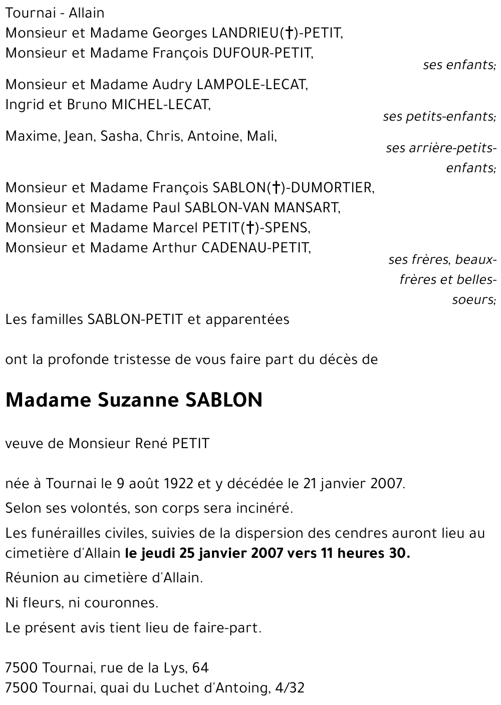 Suzanne SABLON