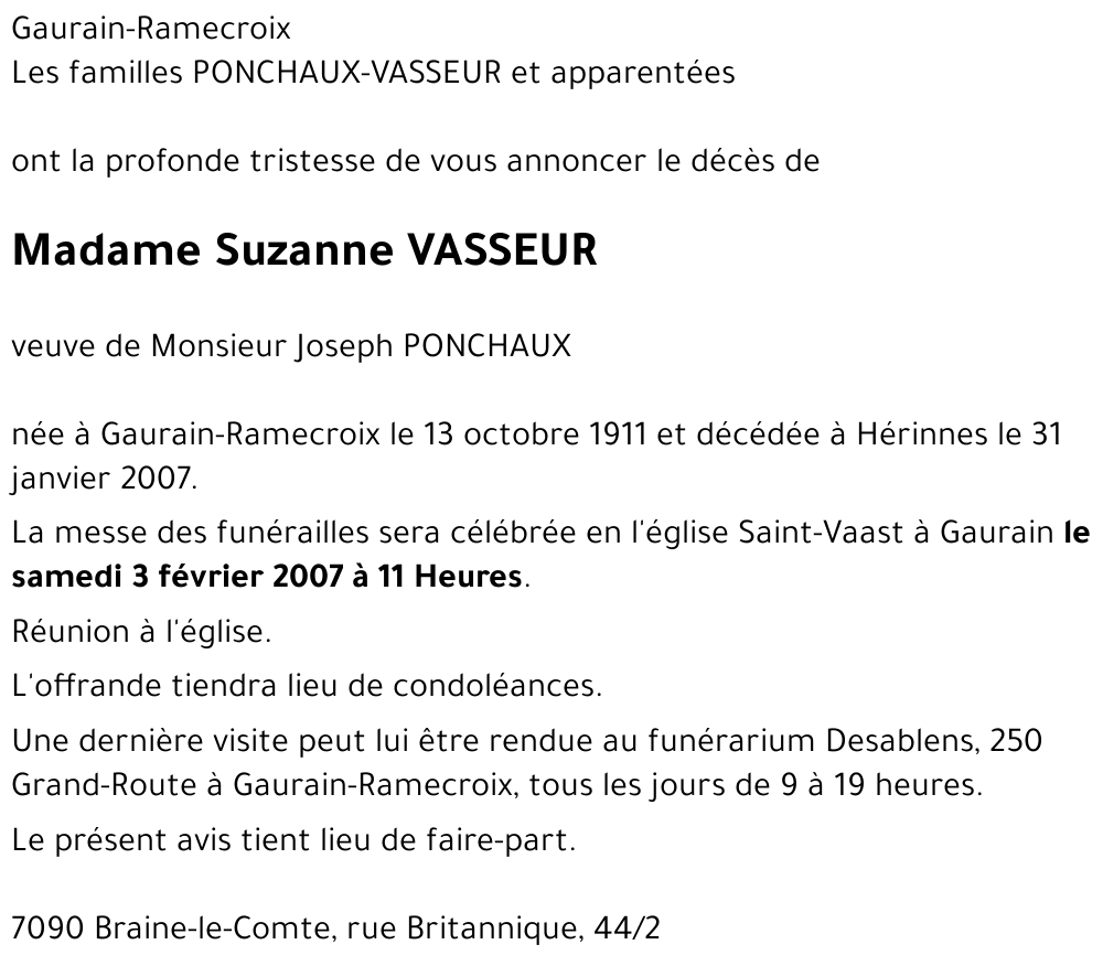 Suzanne VASSEUR