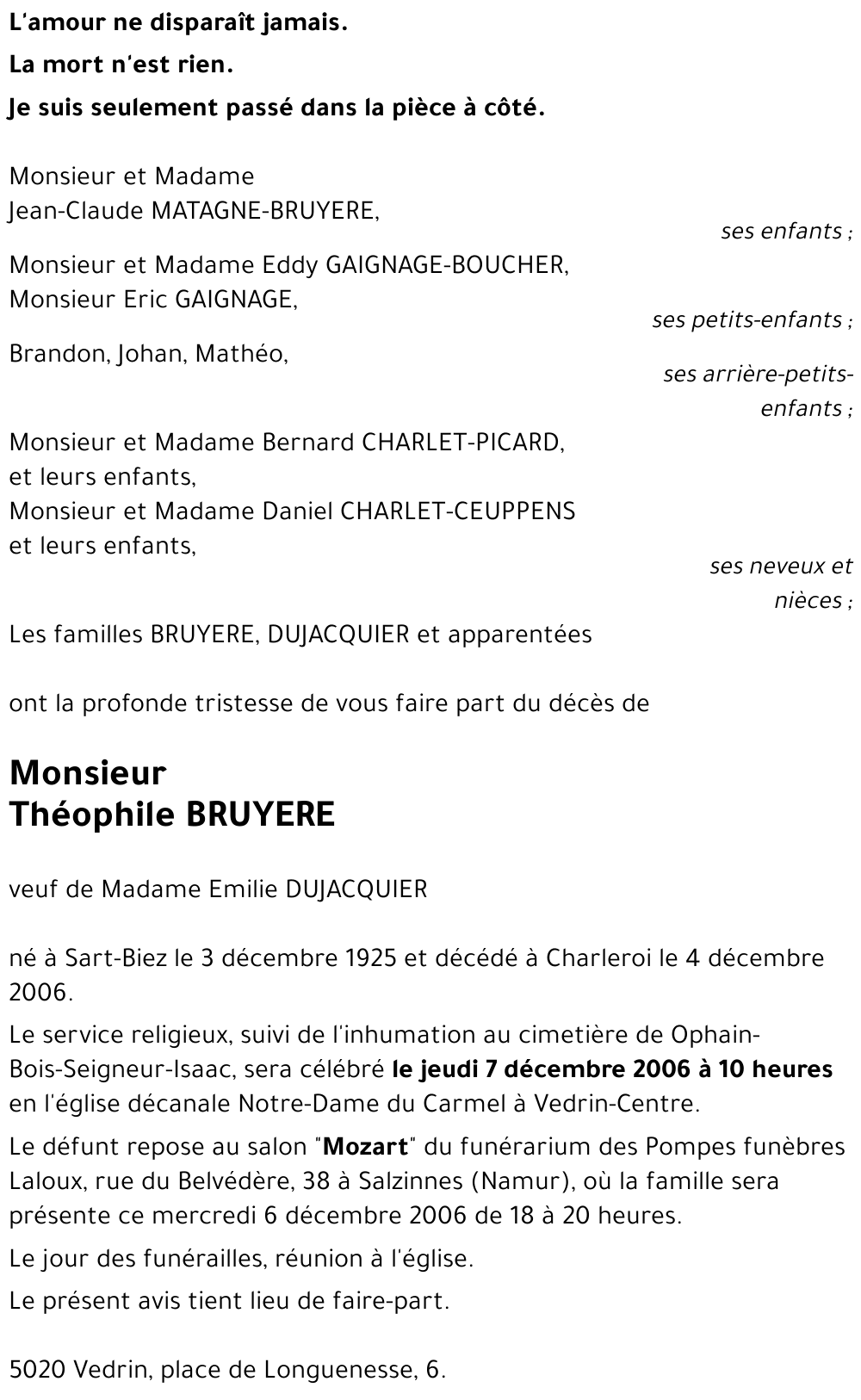 Théophile BRUYERE