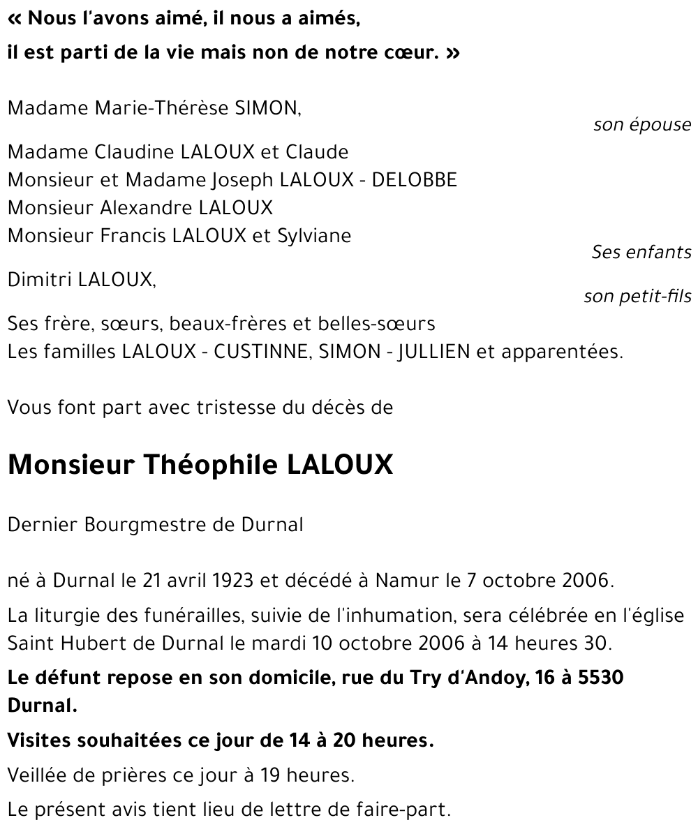 Théophile LALOUX