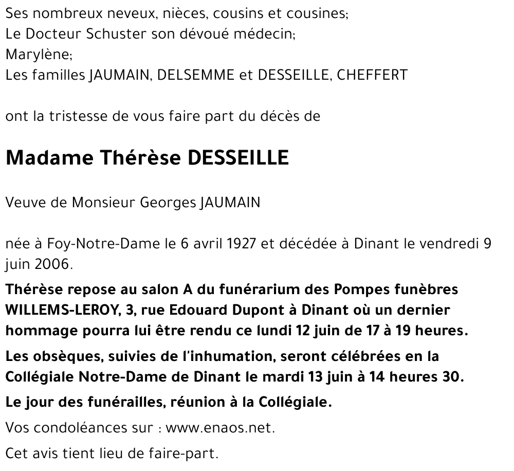 Thérèse DESSEILLE