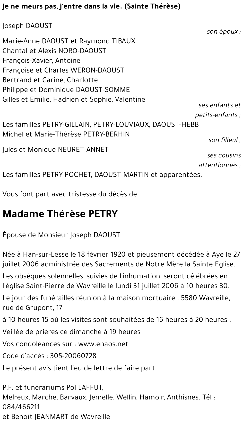 Thérèse PETRY