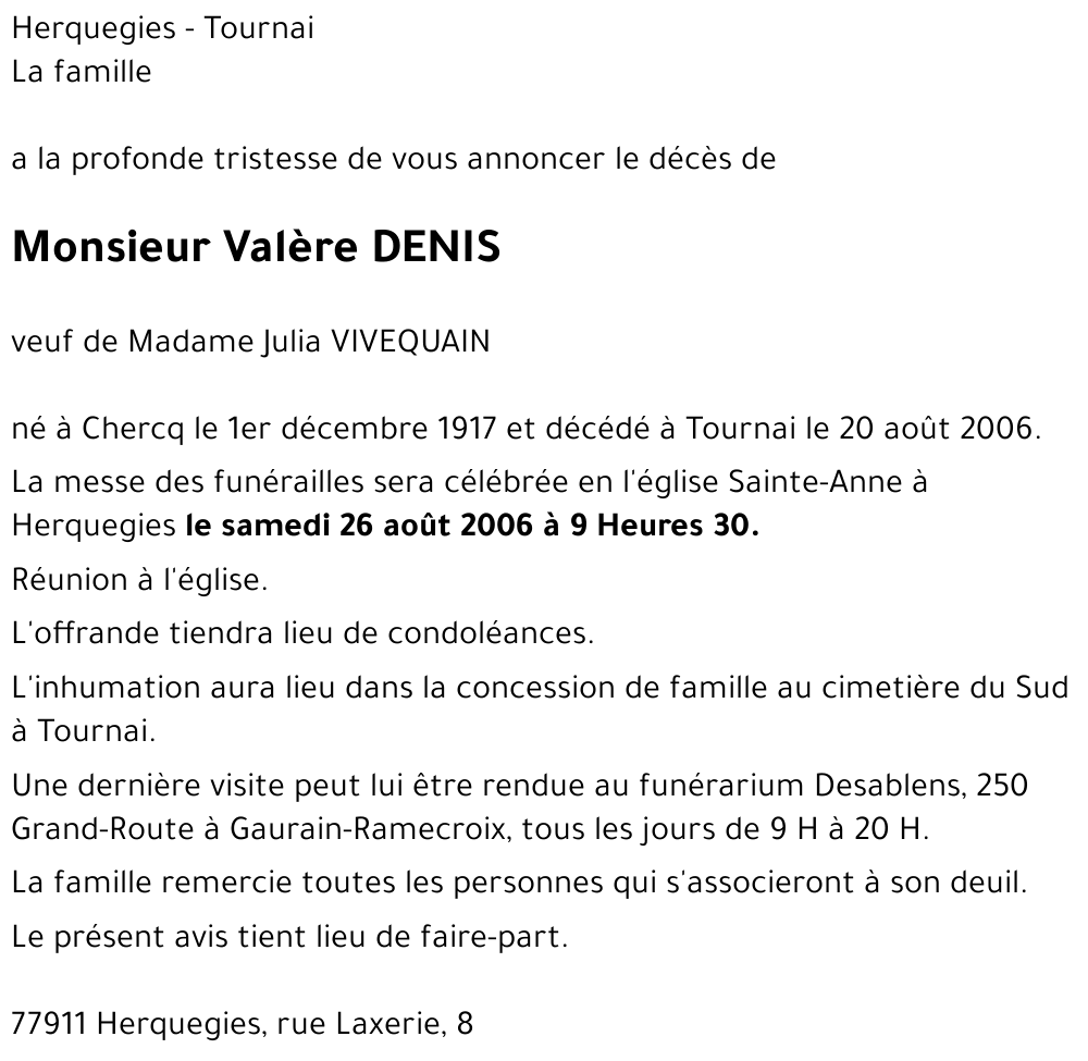 Valère DENIS