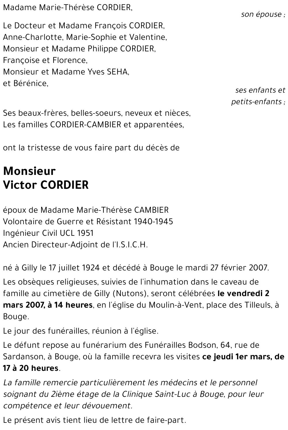 Victor CORDIER