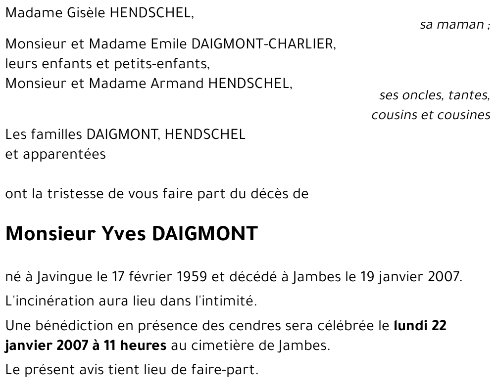 Yves DAIGMONT