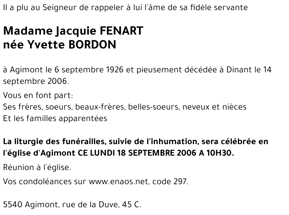Yvette BORDON