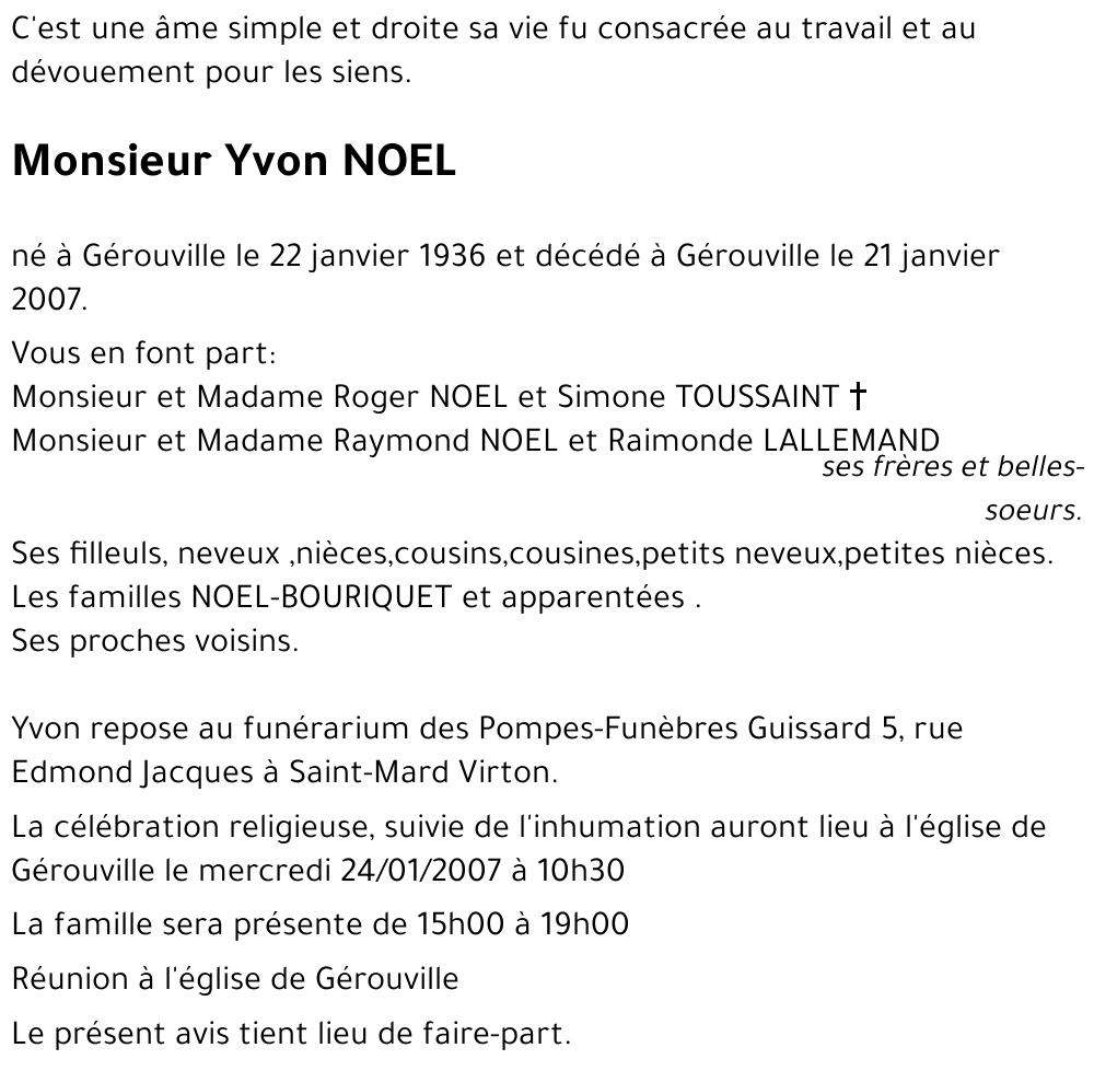 Yvon NOËL