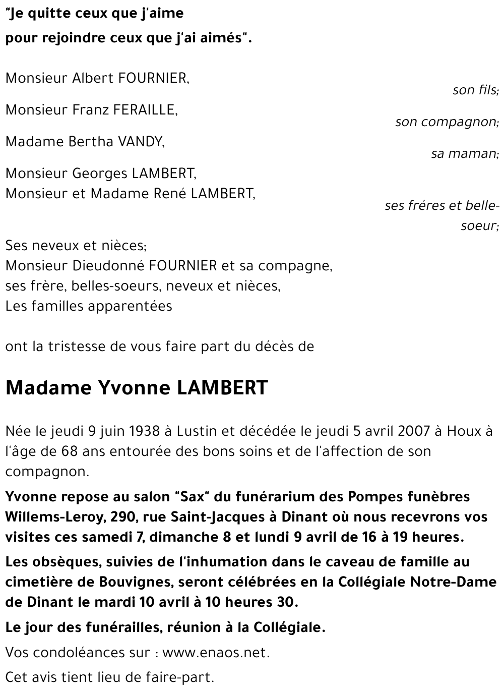 Yvonne LAMBERT