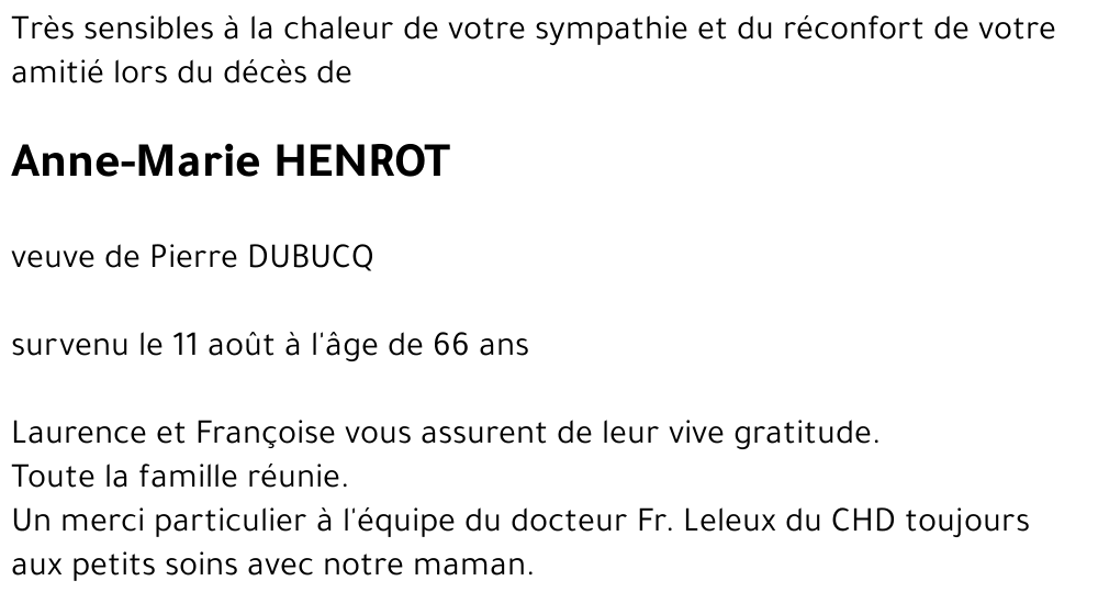 Anne-Marie HENROT