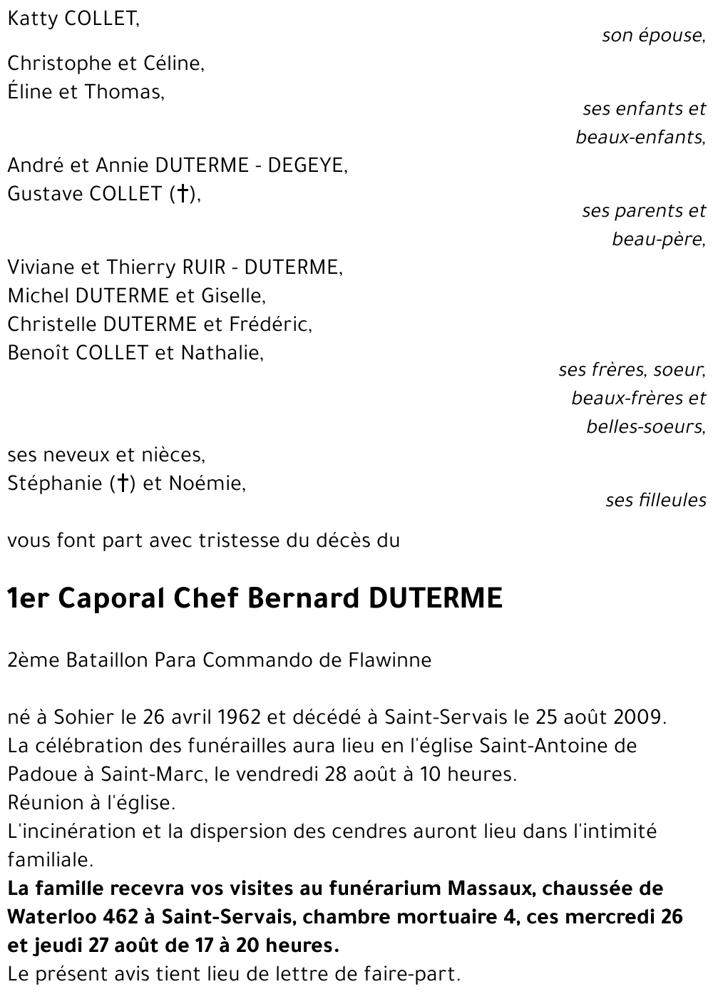 Bernard DUTERME