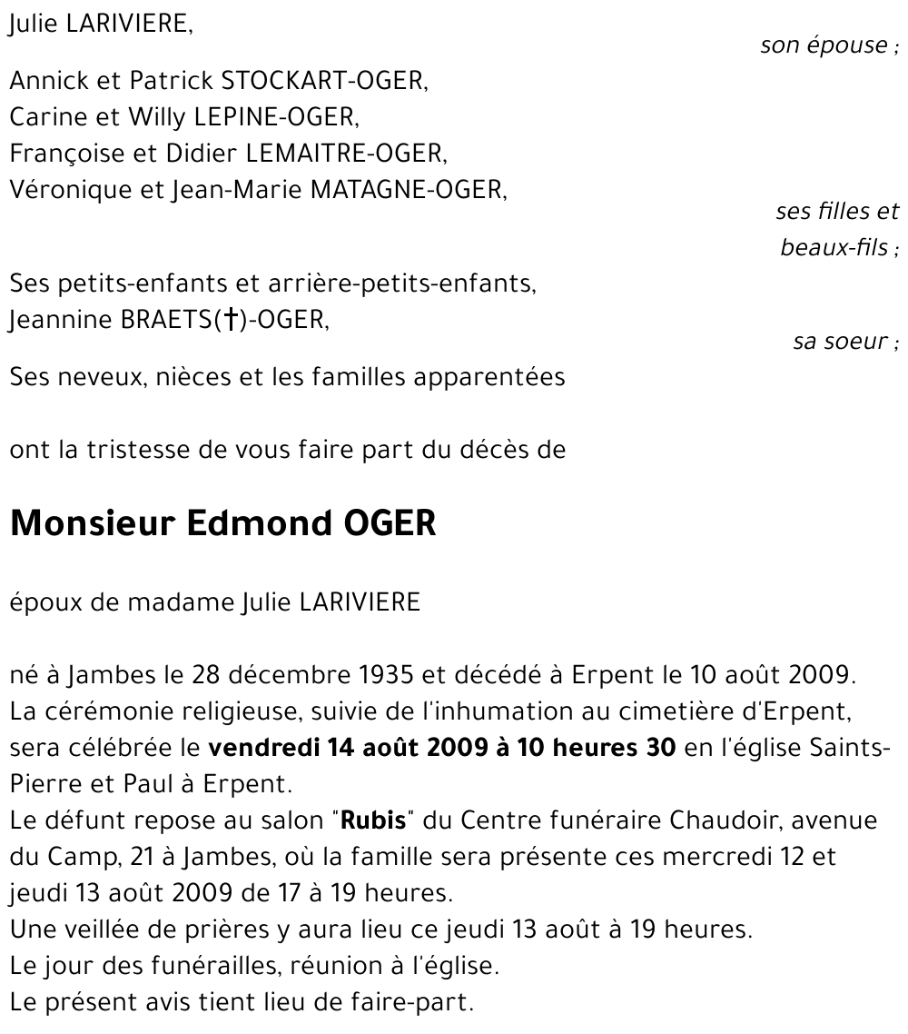 Edmond OGER