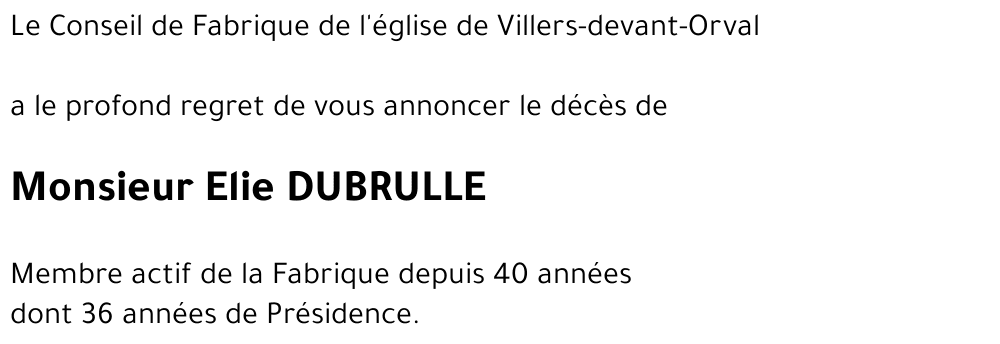 Elie DUBRULLE