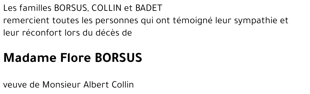 Flore BORSUS