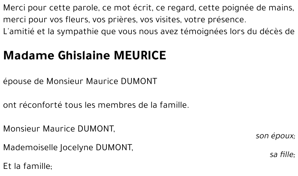 Ghislaine MEURICE