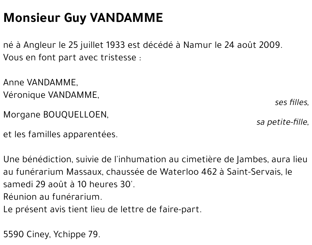 Guy VANDAMME