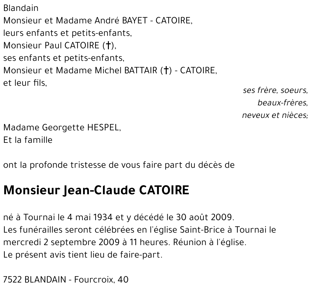 Jean-Claude CATOIRE