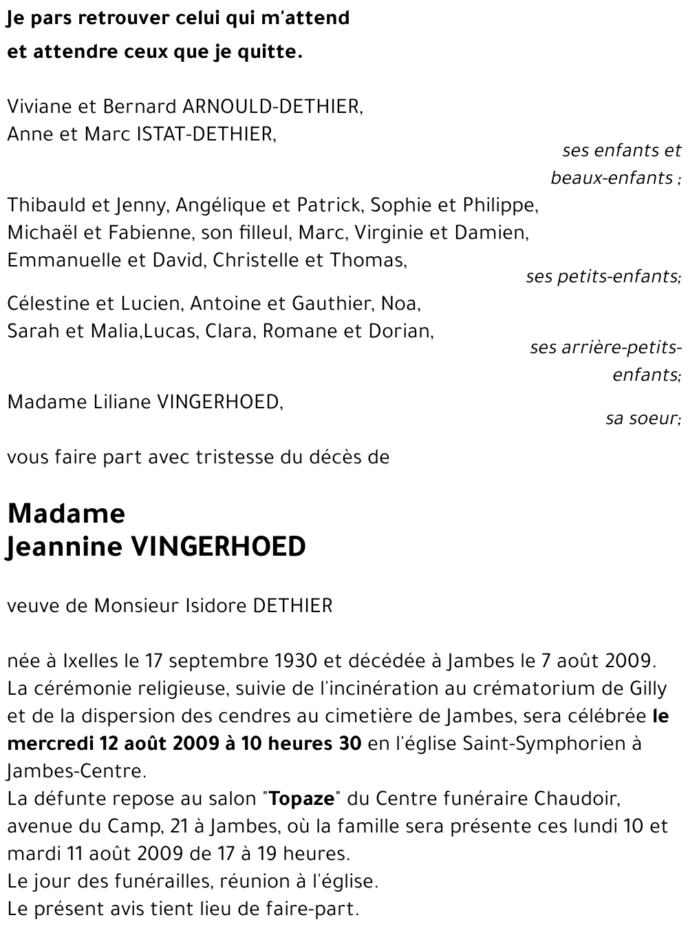 Jeannine VINGERHOED