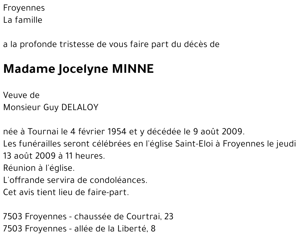 Jocelyne MINNE