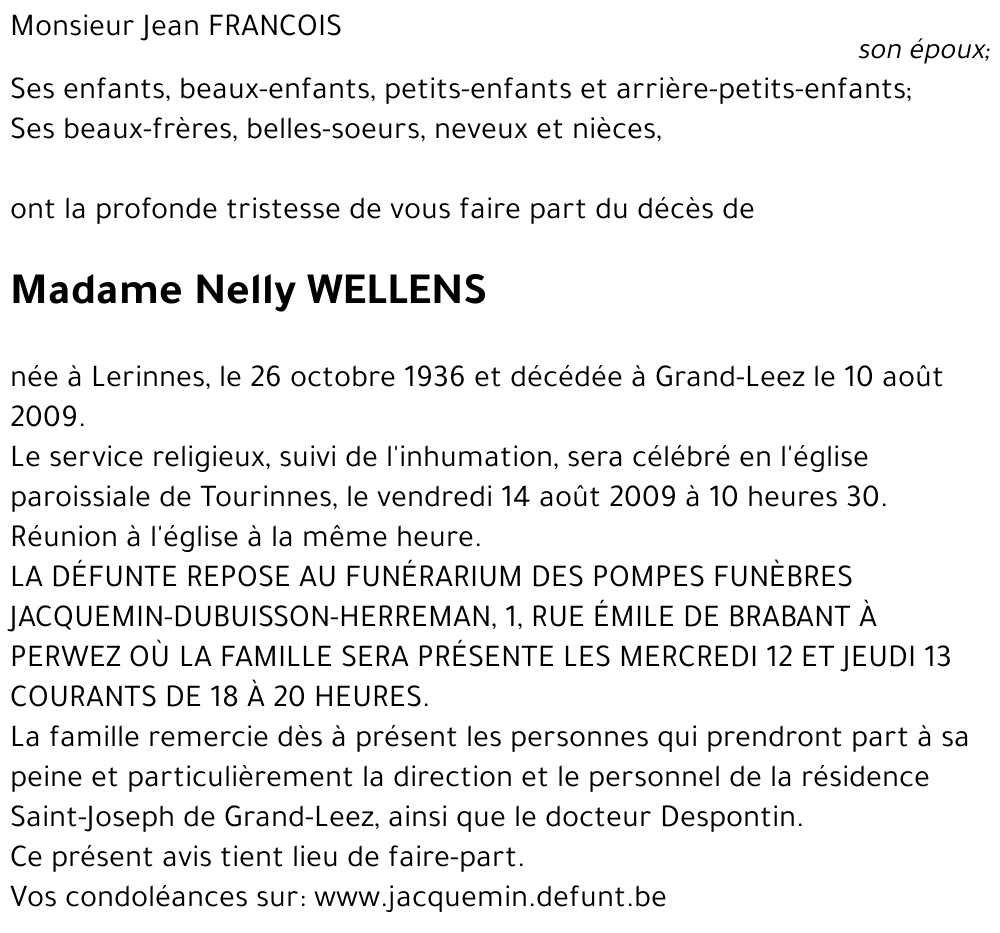 Nelly WELLENS