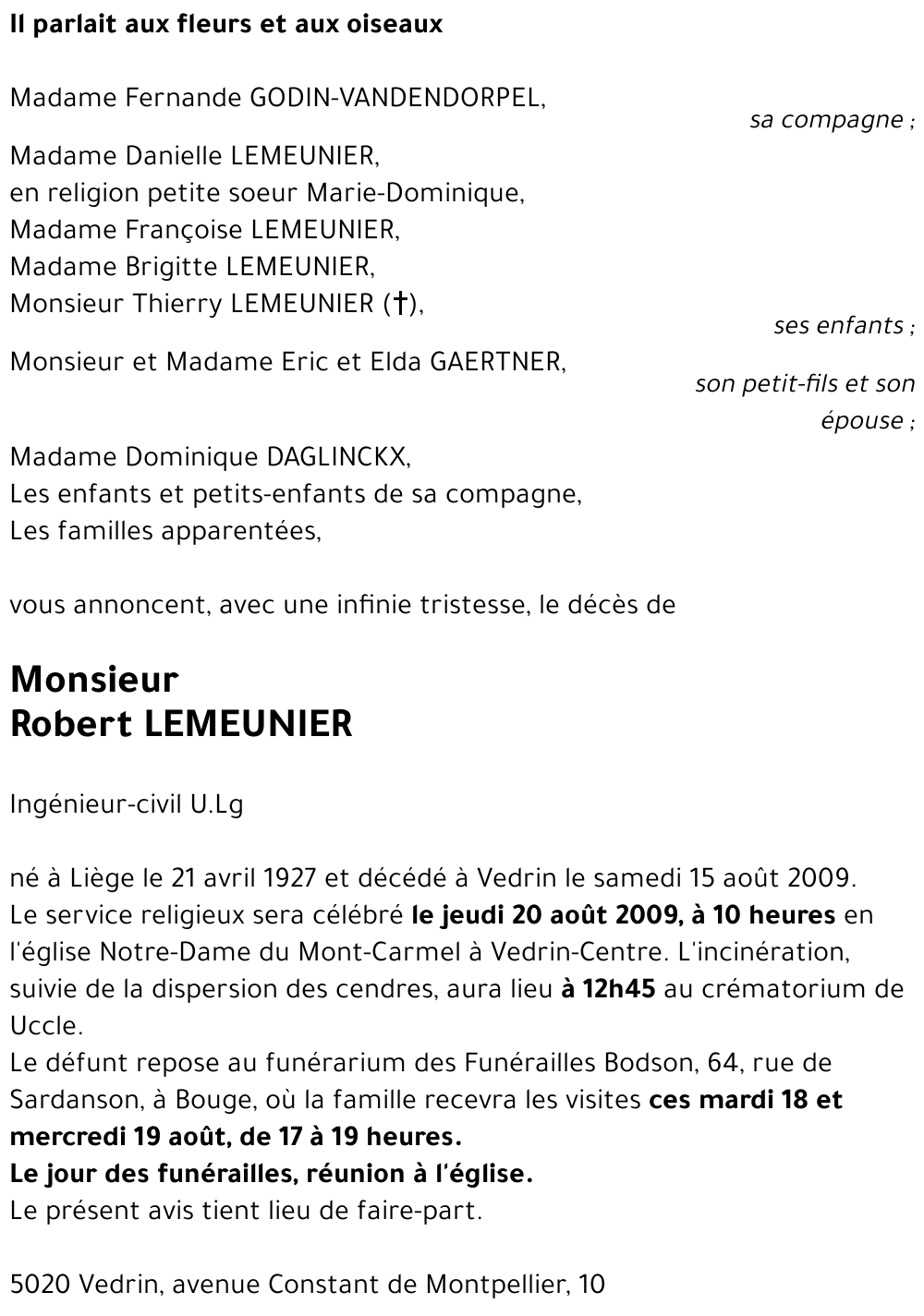Robert LEMEUNIER