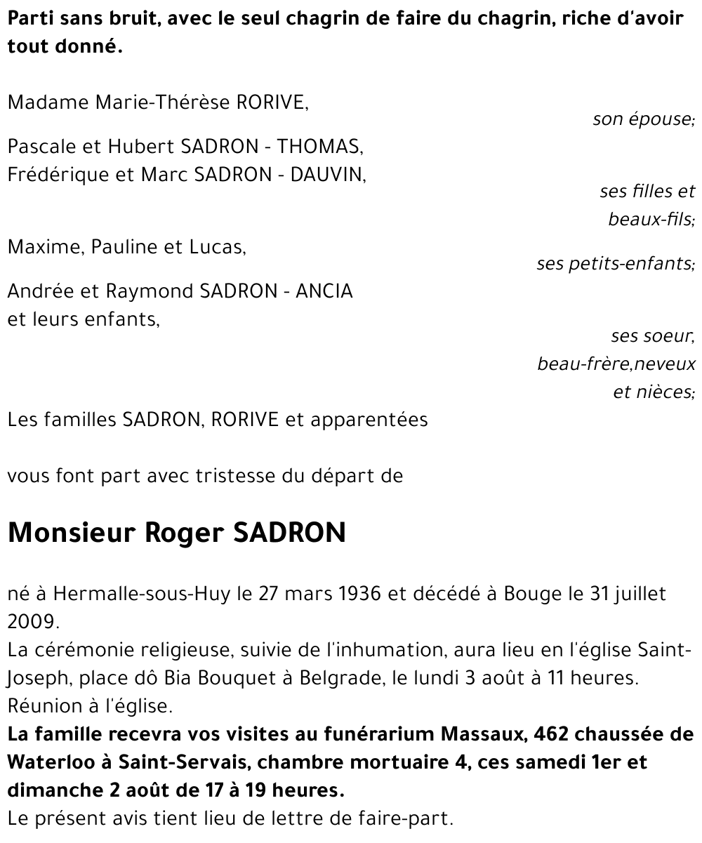 Roger SADRON