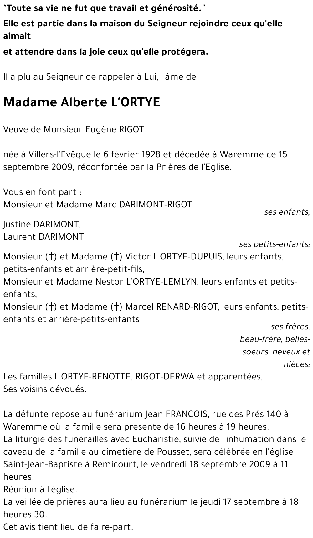 Alberte L'ORTYE