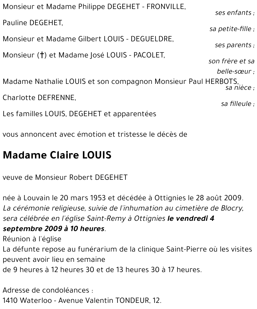 Claire LOUIS