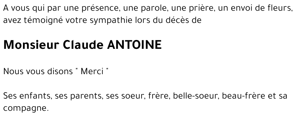 Claude ANTOINE