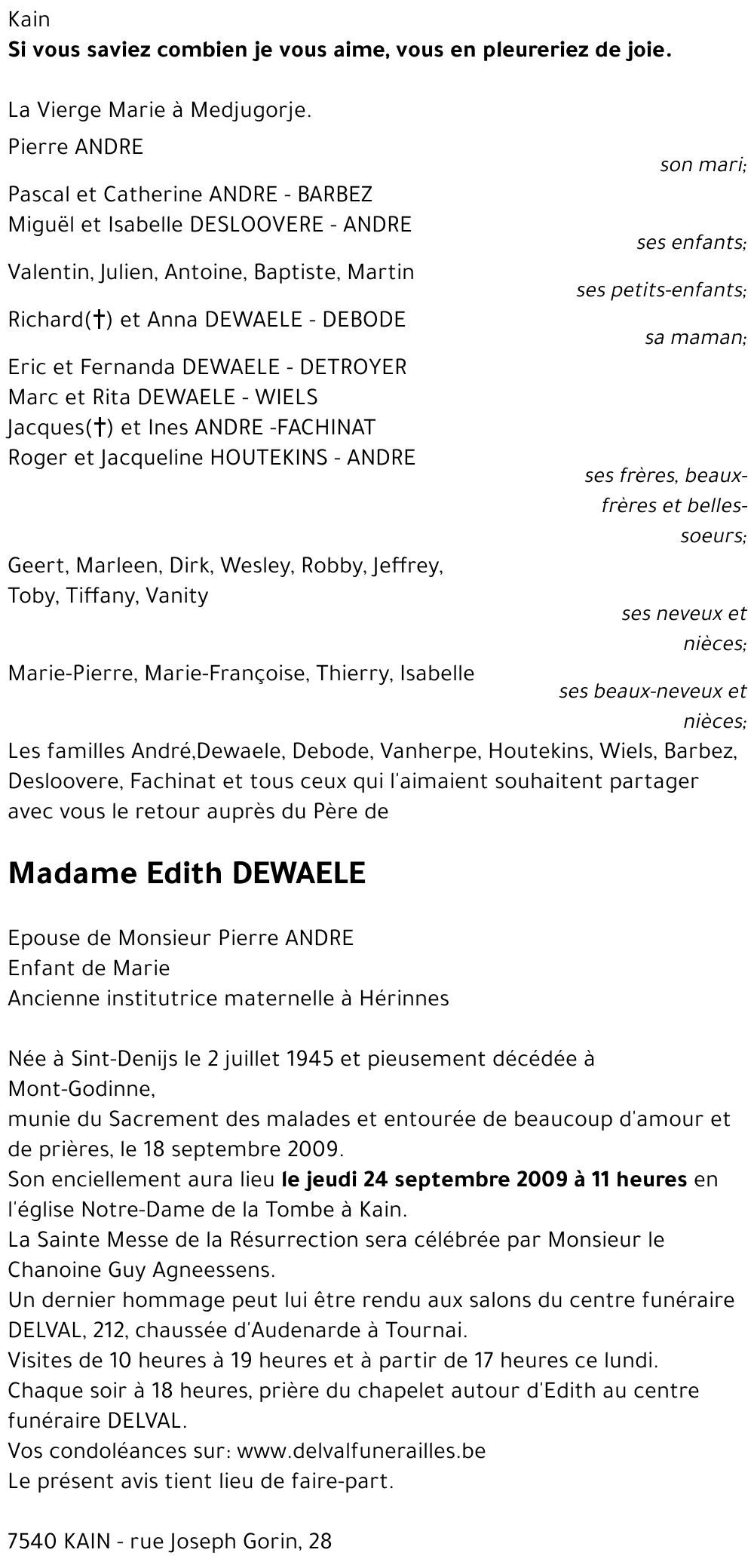 Edith DEWAELE