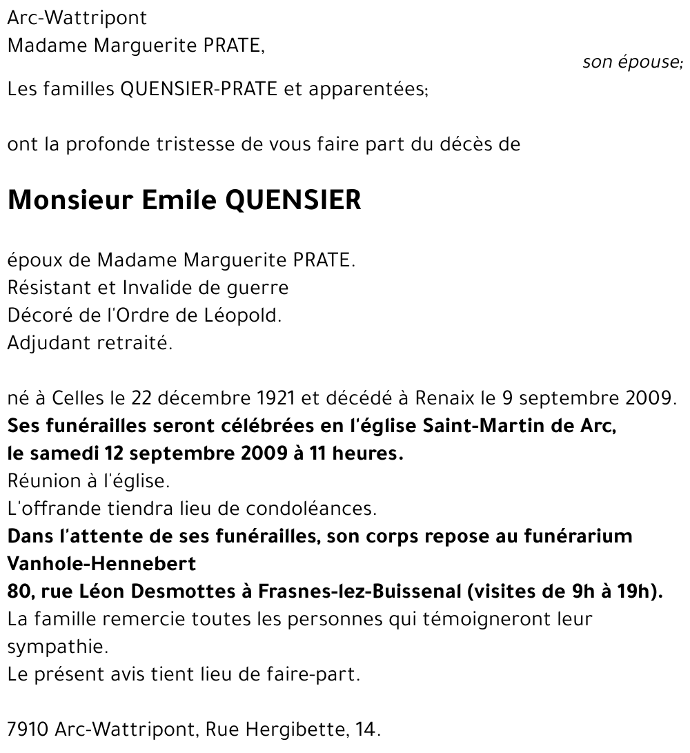 Emile QUENSIER