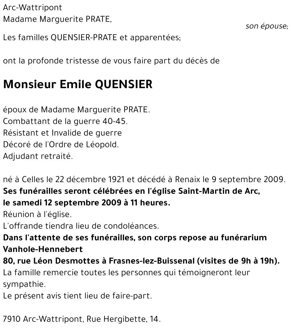 Emile QUENSIER