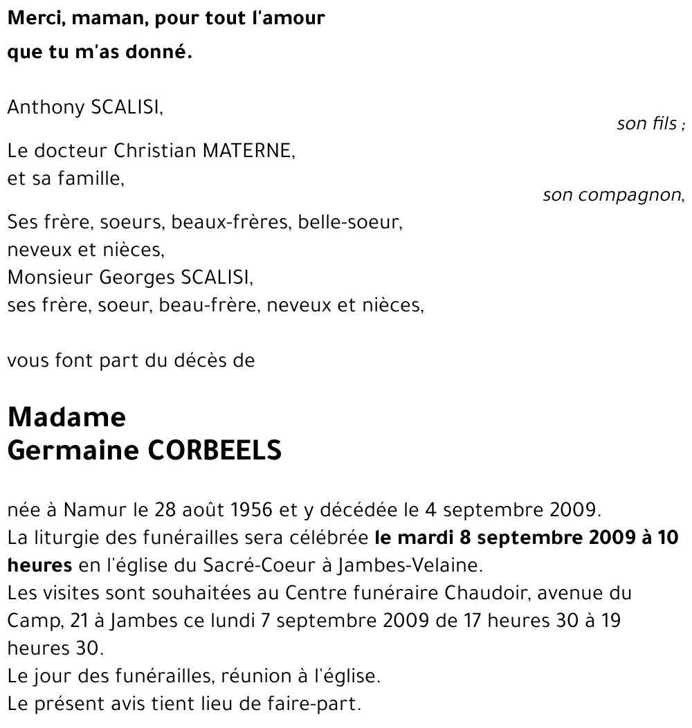 Germaine CORBEELS