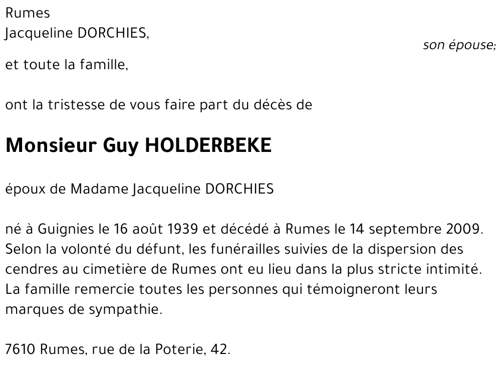 Guy HOLDERBEKE