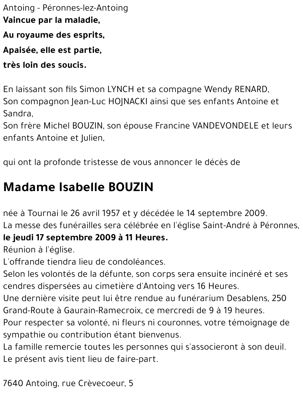 Isabelle BOUZIN