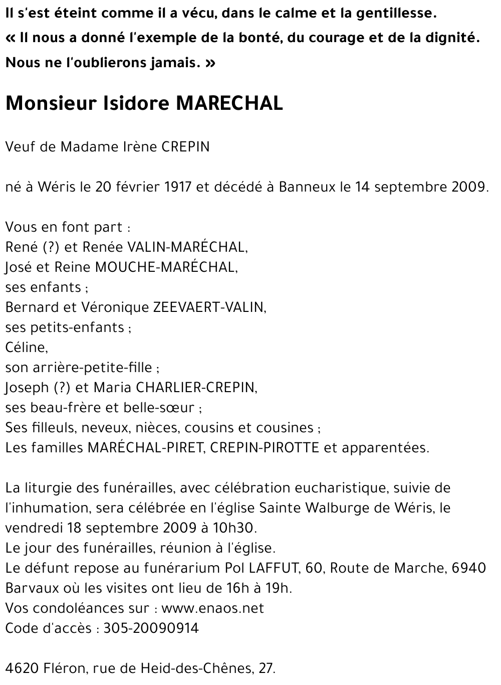 Isidore MARECHAL