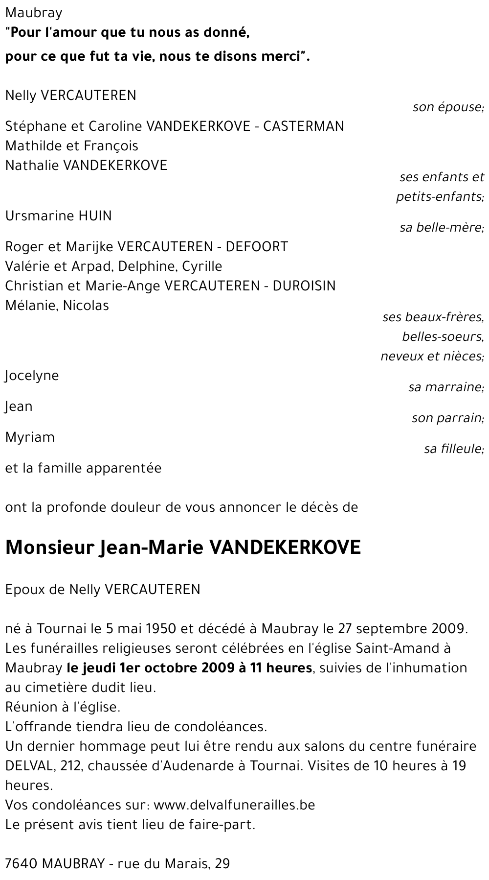 Jean-Marie VANDEKERKOVE