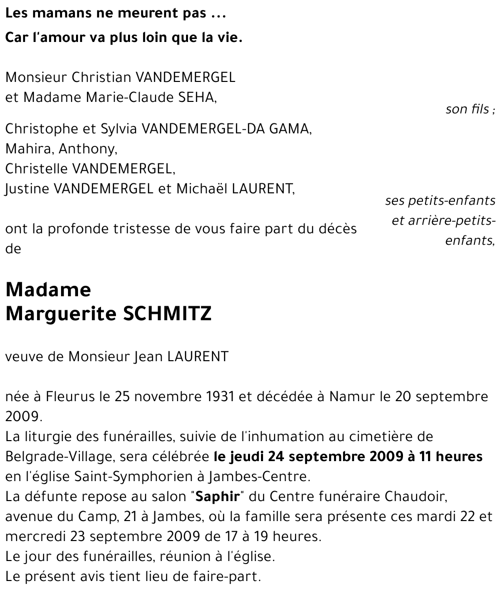 Marguerite SCHMITZ