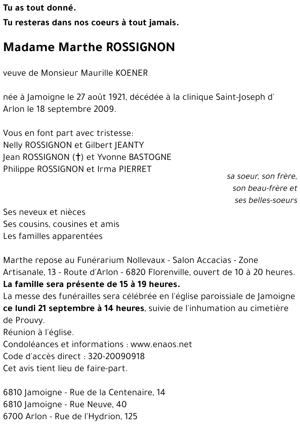 Marthe ROSSIGNON