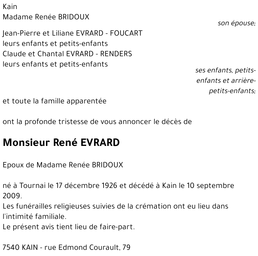 René EVRARD