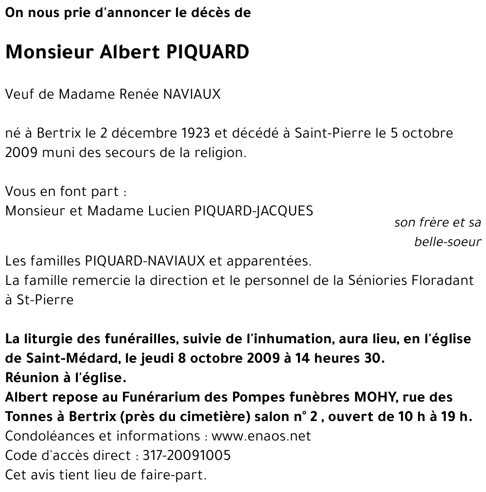 Albert PIQUARD