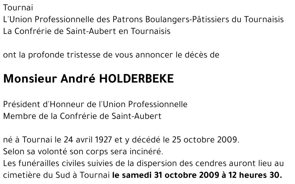 André HOLDERBEKE