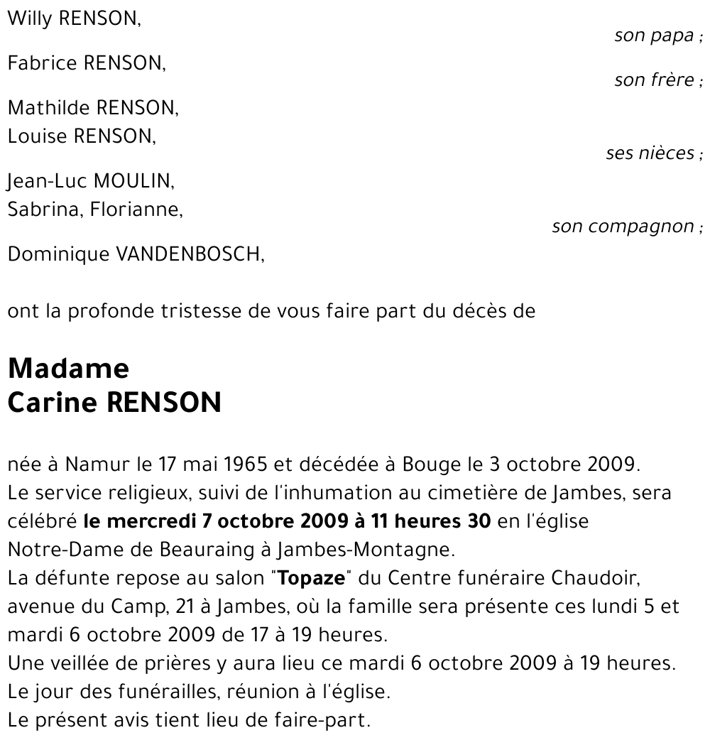 Carine RENSON