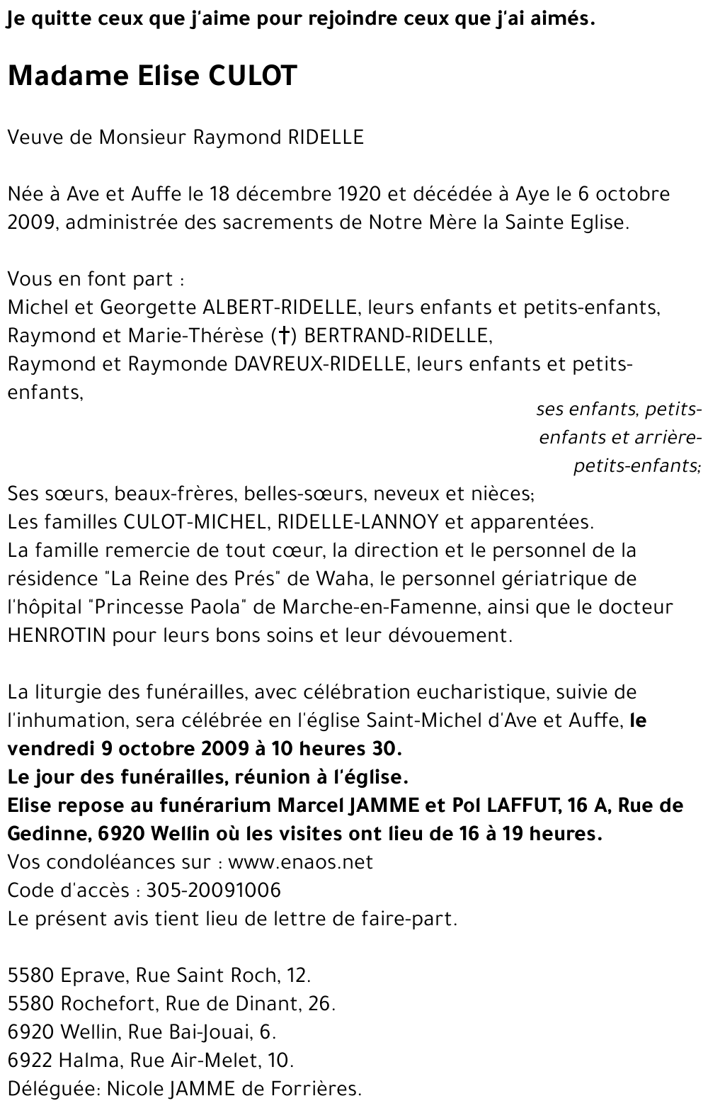 Elise CULOT