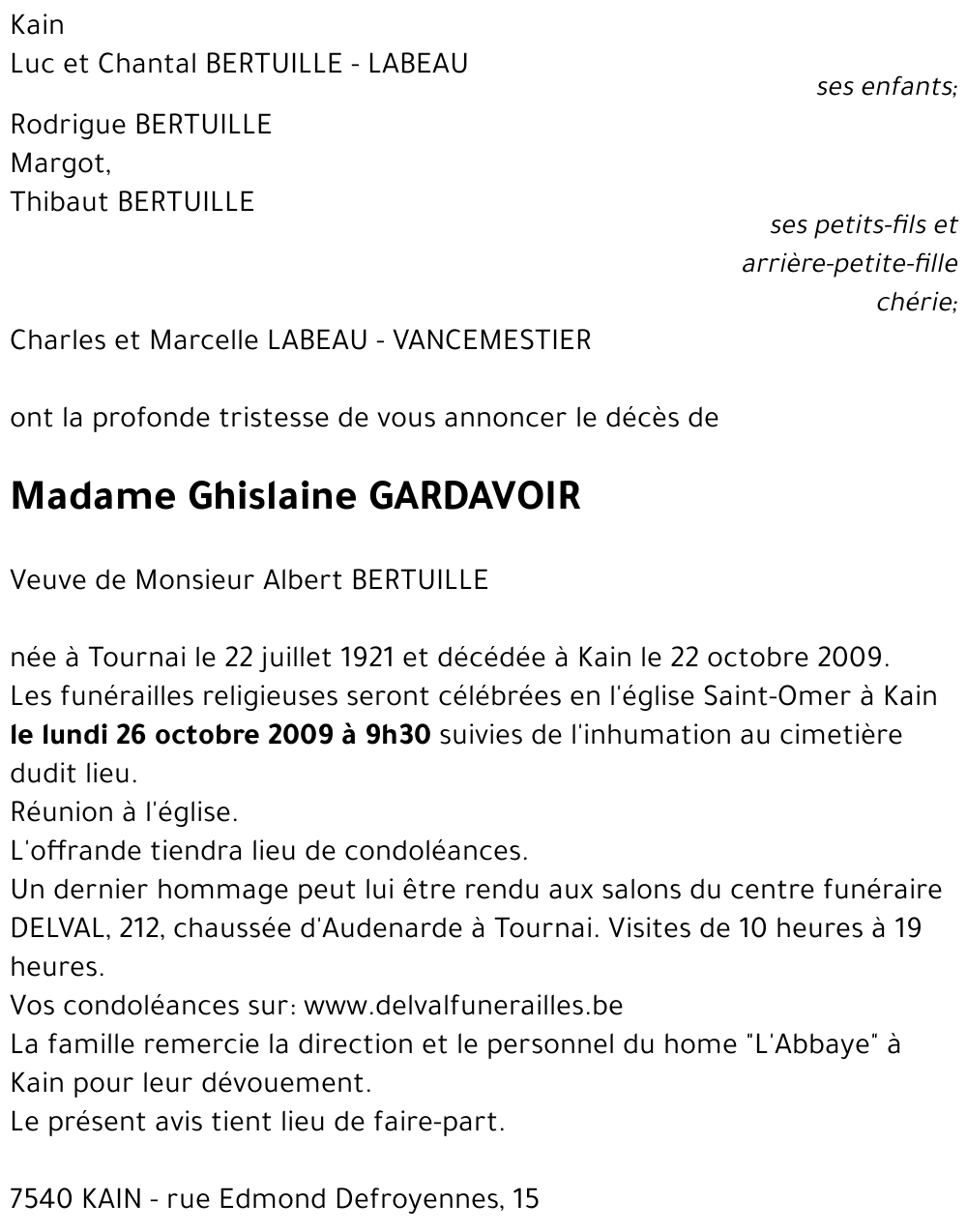 Ghislaine GARDAVOIR