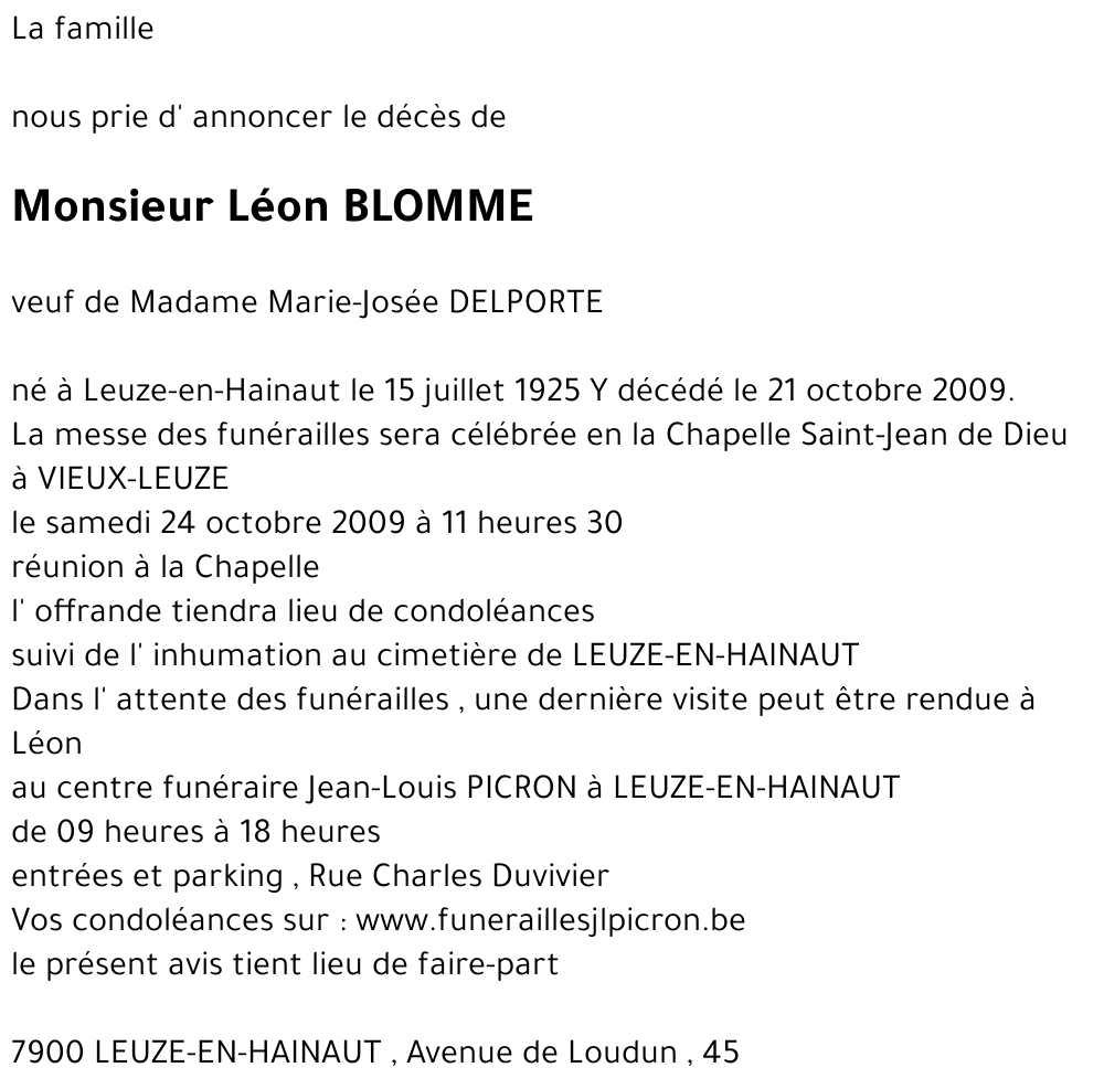 Léon BLOMME