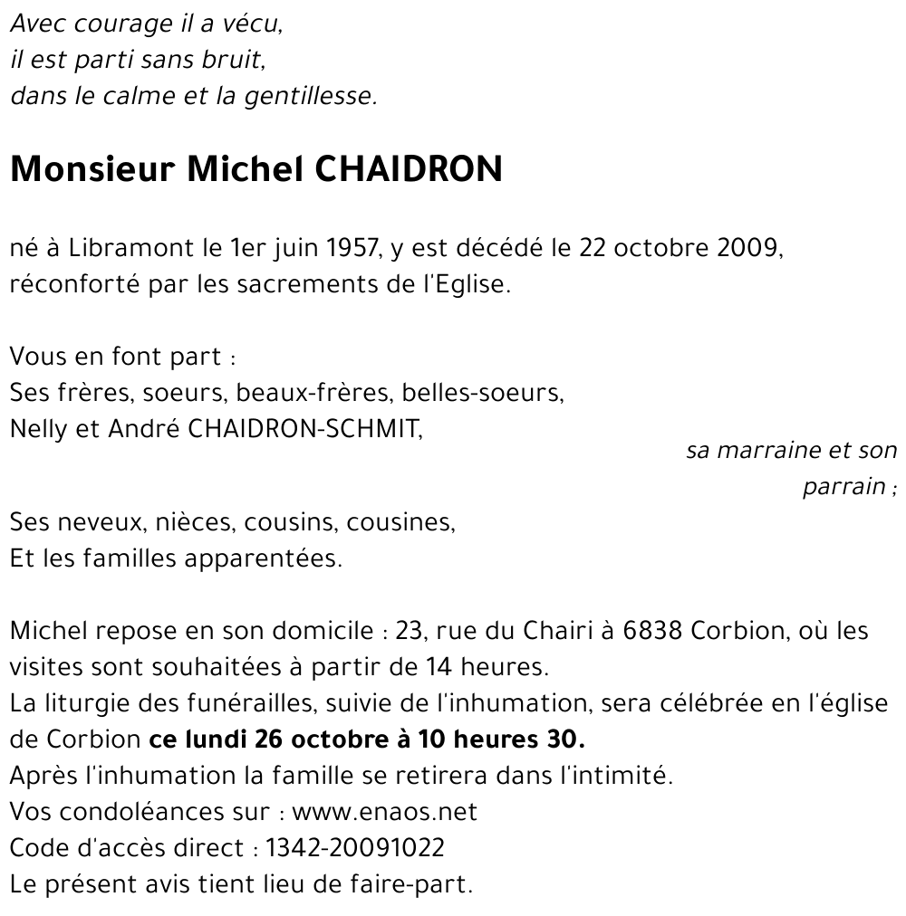 Michel CHAIDRON