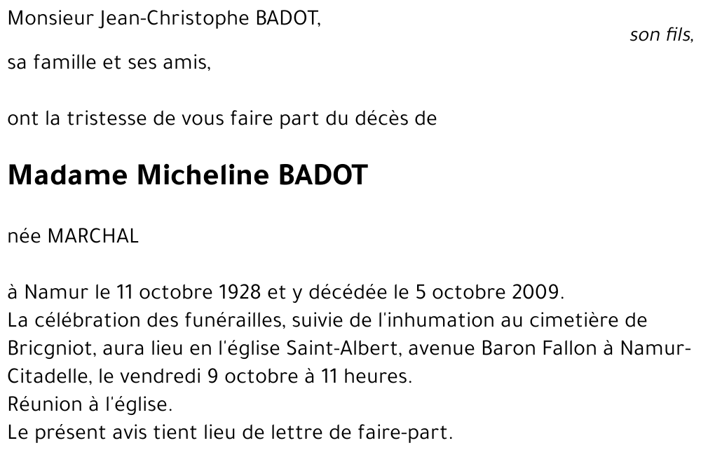 Micheline MARCHAL